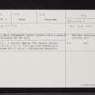 Ballathie House Hotel, NO13NW 8, Ordnance Survey index card, Recto