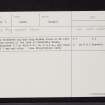 Balhomie, NO13NW 9, Ordnance Survey index card, Recto