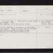 Woodhead, NO13SW 11, Ordnance Survey index card, Recto