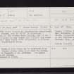 Blackfaulds, NO13SW 15, Ordnance Survey index card, Recto