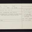 Woodside, NO14NE 9, Ordnance Survey index card, Recto