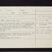Craighall, NO14NE 11, Ordnance Survey index card, Recto