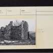 Glasclune Castle, NO14NE 37, Ordnance Survey index card, page number 2, Verso