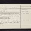 Ranageig, NO14NW 13, Ordnance Survey index card, Recto