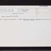 Gormack Muir, NO14NW 29, Ordnance Survey index card, Recto