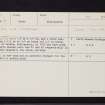 Carsie, NO14SE 7, Ordnance Survey index card, Recto