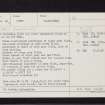 Carsie, NO14SE 14, Ordnance Survey index card, Recto