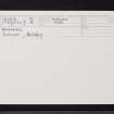 Badkeirie, NO15NE 6, Ordnance Survey index card, Recto
