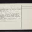 Knockali, NO15NW 13, Ordnance Survey index card, page number 2, Verso