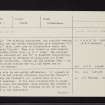 Dalnaglar, NO16SE 2, Ordnance Survey index card, page number 1, Recto