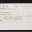 The Borland Stone, NO16SE 6, Ordnance Survey index card, Recto