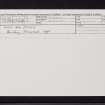 Ashintully, NO16SW 14, Ordnance Survey index card, Recto