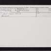 Allt Corra-Lairige, NO16SW 30, Ordnance Survey index card, Recto