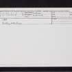 Lair, NO16SW 41, Ordnance Survey index card, Recto