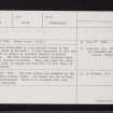Grave Of Diarmid, NO17SW 1, Ordnance Survey index card, Recto