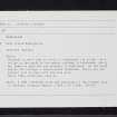 Newbigging, NO18NW 12, Ordnance Survey index card, Recto