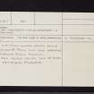 Falkland Palace, NO20NE 3, Ordnance Survey index card, page number 2, Verso