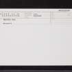Freuchie, Freuchie Mill, NO20NE 52, Ordnance Survey index card, Recto