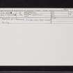 Newton Of Falkland, Jubilee Crescent, Rose Cottage, NO20NE 58, Ordnance Survey index card, Recto