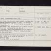Kirkforthar House, NO20SE 9, Ordnance Survey index card, page number 1, Recto
