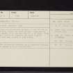 Markinch Hill, NO20SE 11, Ordnance Survey index card, Recto