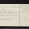 Stob Cross, Markinch, NO20SE 12, Ordnance Survey index card, Recto