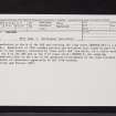 Balfarg, NO20SE 43, Ordnance Survey index card, Recto