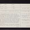 Lindores Castle, NO21NE 21, Ordnance Survey index card, page number 1, Recto