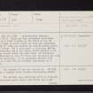 Glenduckie, NO21NE 25, Ordnance Survey index card, page number 1, Recto