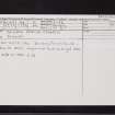 Dunbog Parish Church, NO21NE 44, Ordnance Survey index card, Recto