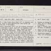 Gask Hill, NO21SE 14, Ordnance Survey index card, page number 1, Recto