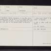 Tower Of Hallhill, NO21SE 15, Ordnance Survey index card, page number 1, Recto