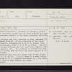 Cash Mill, NO21SW 14, Ordnance Survey index card, page number 1, Recto