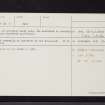 Cash Mill, NO21SW 14, Ordnance Survey index card, page number 2, Verso