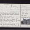 Fingask Castle, NO22NW 7, Ordnance Survey index card, page number 1, Recto