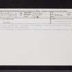 Kilspindie, NO22NW 11, Ordnance Survey index card, Recto