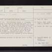 Law Knowe, NO22SW 2, Ordnance Survey index card, page number 1, Recto