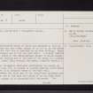 Law Knowe, NO22SW 2, Ordnance Survey index card, page number 2, Recto