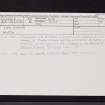 Law Knowe, NO22SW 2, Ordnance Survey index card, Recto
