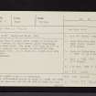 Keillor, NO23NE 3, Ordnance Survey index card, page number 1, Recto