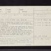 Hill Of Dores, NO23NE 8, Ordnance Survey index card, Recto