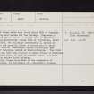 Campmuir, NO23NW 18, Ordnance Survey index card, Recto