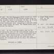 Hallyards, NO24NE 9, Ordnance Survey index card, Recto