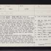 Cardean, NO24NE 12, Ordnance Survey index card, page number 1, Recto