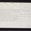 Templelands, NO24SE 13, Ordnance Survey index card, Recto