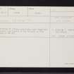 Meigle, NO24SE 14, Ordnance Survey index card, Recto