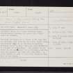 Macbeth's Stone, Belmont, NO24SE 16, Ordnance Survey index card, page number 1, Recto