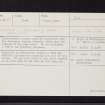 Arthurstone, NO24SE 27, Ordnance Survey index card, Recto
