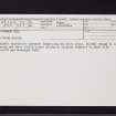 Strone Hill, NO25NE 32, Ordnance Survey index card, Recto