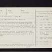 Peel Of Lintrathen, NO25SE 4, Ordnance Survey index card, page number 1, Recto